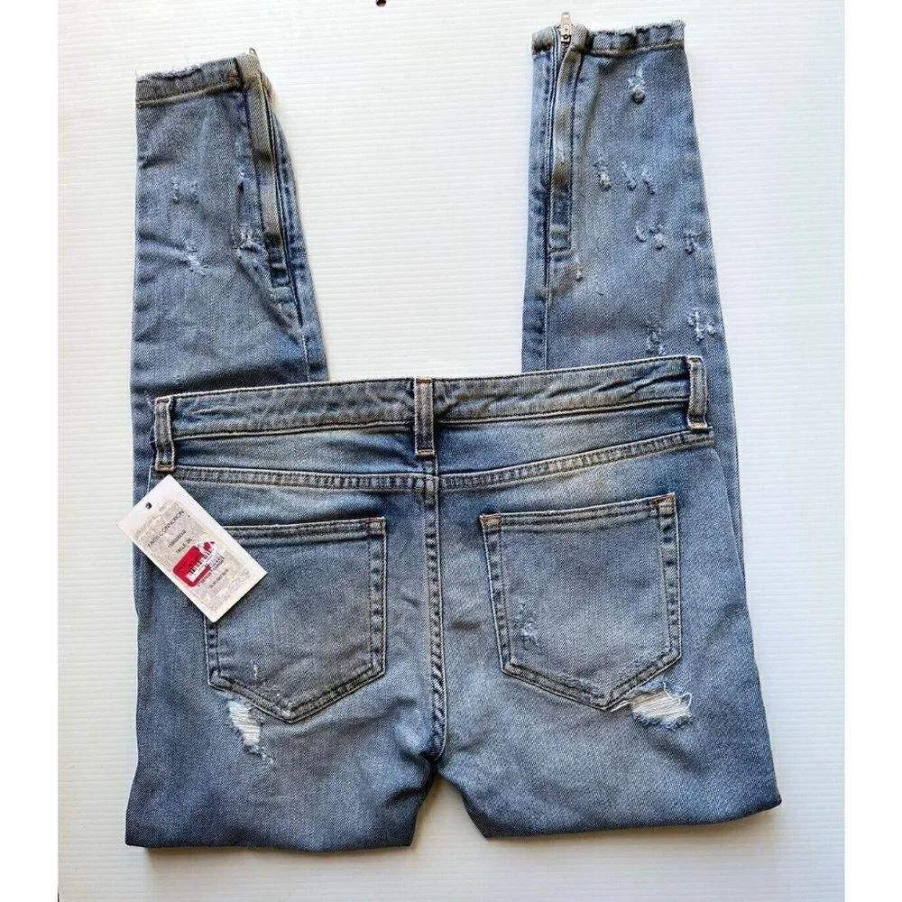 Faith Connexion Women's Denim Destroyed Ankle Jeans Bleach Size 26 - Picture 10 of 11